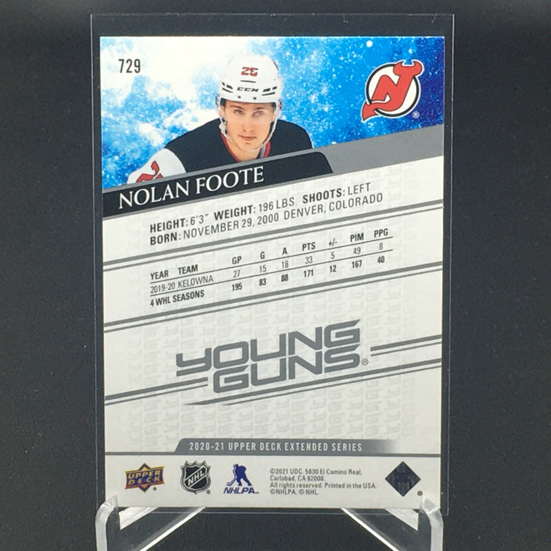 2020 UPPER DECK EXTENDED SERIES - YOUNG GUNS - N. FOOTE -