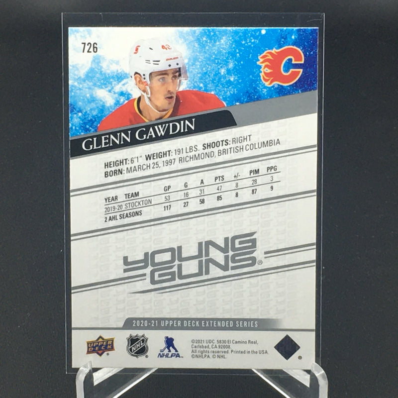 2020 UPPER DECK EXTENDED SERIES - YOUNG GUNS - G. GAWDIN -
