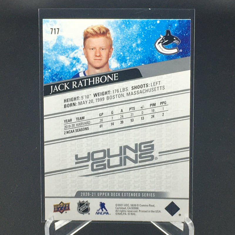 2020 UPPER DECK EXTENDED SERIES - YOUNG GUNS - J. RATHBONE -