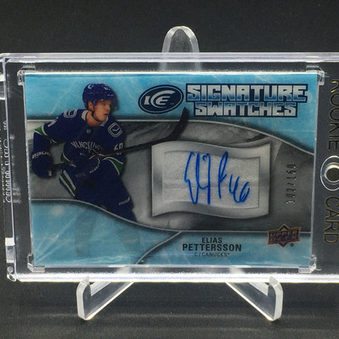 2018 UPPER DECK ICE - SIGNATURE SWATCHES - E. PETTERSSON - #SW-EP - #'D/150 - RELIC - AUTOGRAPH - RC