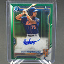 2021 TOPPS BOWMAN CHROME - GREEN REFRACTOR - 1ST BOWMAN - E. RODRIGUEZ - #CPA-ER - #'D/99 - AUTOGRAPH