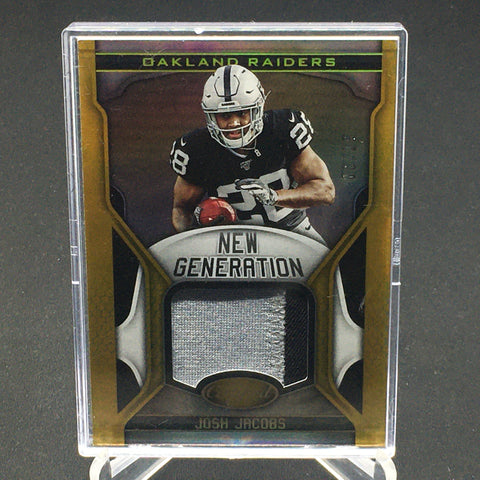 2019 PANINI CERTIFIED - NEW GENERATION - J. JACOBS - #NG-JJ - #'D/25 - RELIC