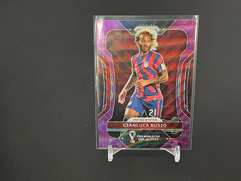 2022 PANINI PRIZM FIFA WORLD CUP QATAR - PURPLE WAVE PRIZM - G. BUSIO - #202 - #'D/99