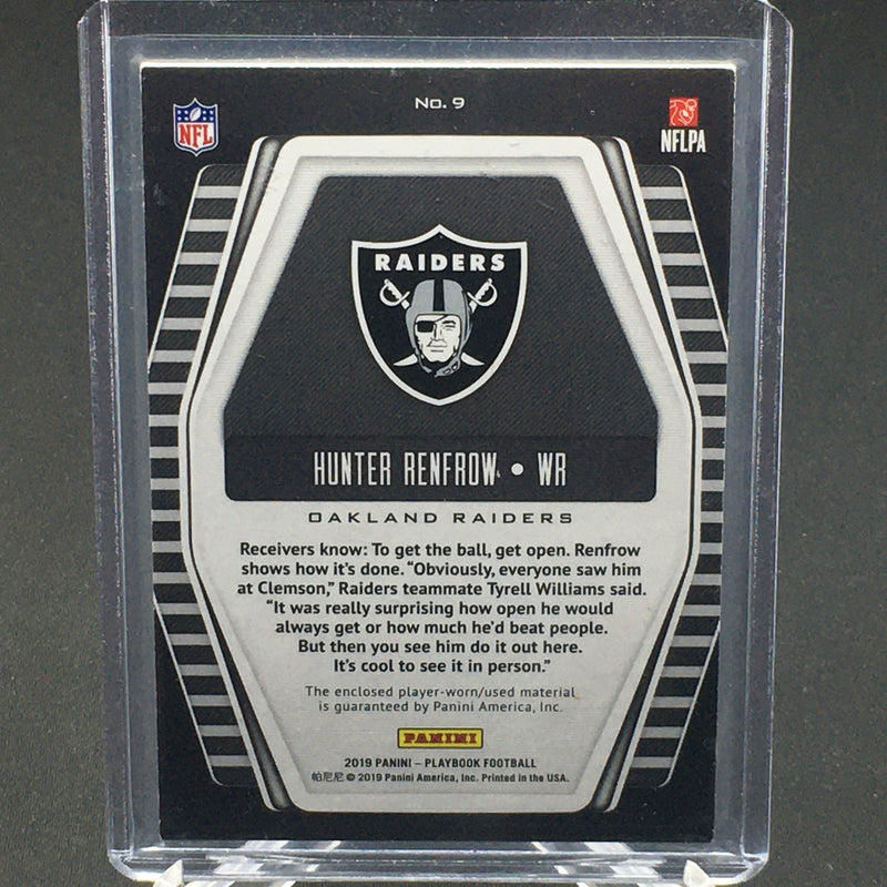 2019 PANINI PLAYBOOK - HOT ROUTES - H. RENFROW - #9 - #'D/299 - RELIC