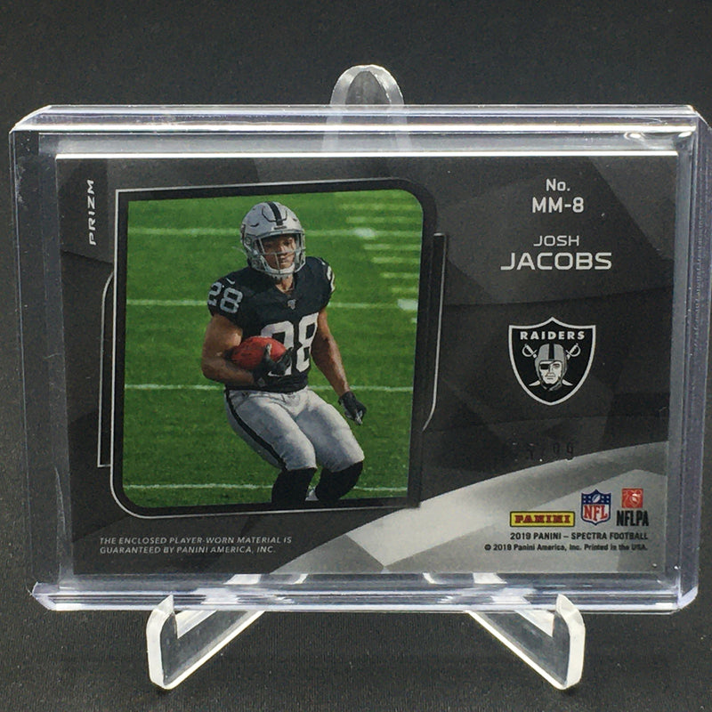 2019 PANINI SPECTRA - NEON BLUE PRIZM - MONUMENTAL - J. JACOBS - #MM-8 - #'D/99 - RELIC