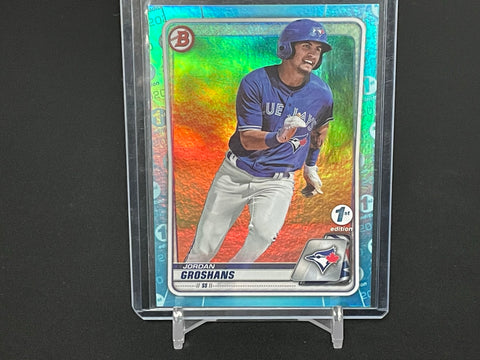 2020 TOPPS BOWMAN DRAFT 1ST EDITION - SKY BLUE FOIL - J. GROSHANS - #BD-32