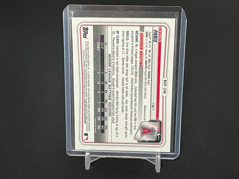 2020 TOPPS BOWMAN CHROME - GOLD SHIMMER - K. PARIS - #BCP-246 - #'D/50