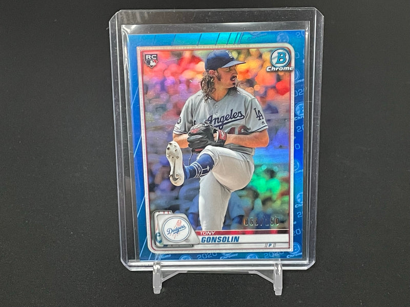 2020 TOPPS BOWMAN CHROME - BLUE FOIL - T. GONSOLIN - #74 - #'D/150 - RC