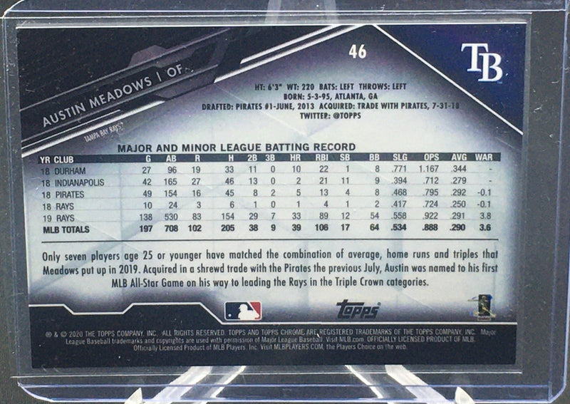 2020 TOPPS CHROME BLACK - A. MEADOWS -