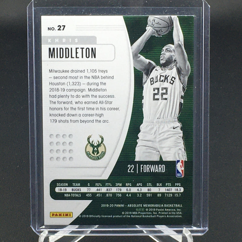 2019 PANINI ABSOLUTE MEMORABILIA - RED - K. MIDDLETON - #27 - #'D/199