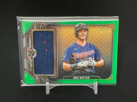 2022 TOPPS TRIPLE THREADS - GREEN - JUMBO RELIC - M. KEPLER - #SJR2-MK2 - #'D/27 - RELIC
