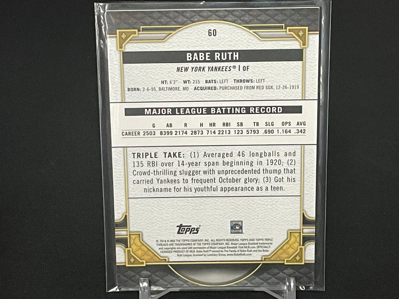 2022 TOPPS TRIPLE THREADS - B. RUTH -