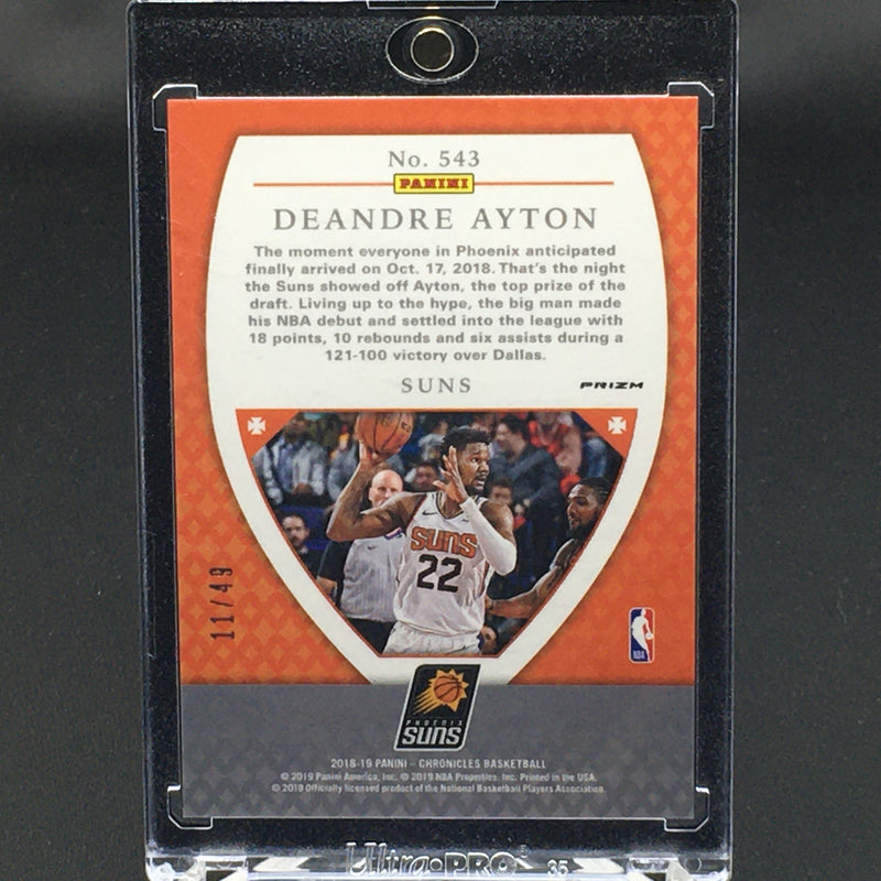 2018 PANINI CHRONICLES - CRUSADE PURPLE - D. AYTON - #543 - #'D/49 - RC