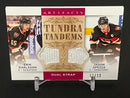 2014 UPPER DECK ARTIFACTS - RUBY - TUNDRA TANDEMS - E. KARLSSON / J. SPEZZA - #TT-KS - #'D/12 - DUAL RELIC