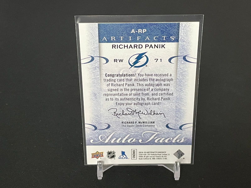 2014 UPPER DECK ARTIFACTS - AUTOFACTS - R. PANIK -