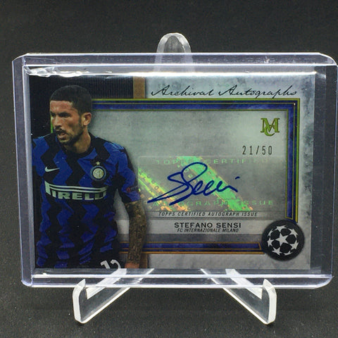 2021 TOPPS MUSEUM COLLECTION UEFA CHAMPION'S LEAGUE - ARCHIVAL AUTOGRAPHS - S. SENSI - #AA-SS - #'D/50 - AUTOGRAPH