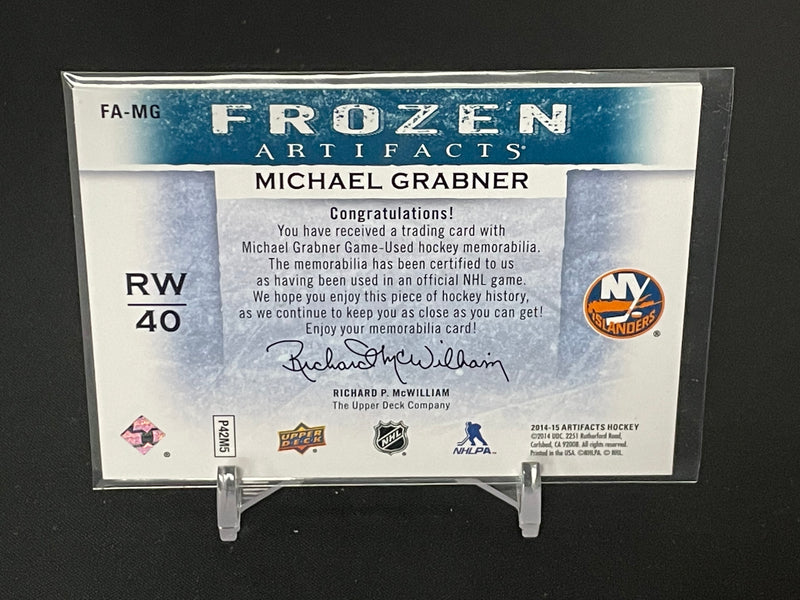 2014 UPPER DECK SP AUTHENTIC - FROZEN ARTIFACTS - M. GRABNER -