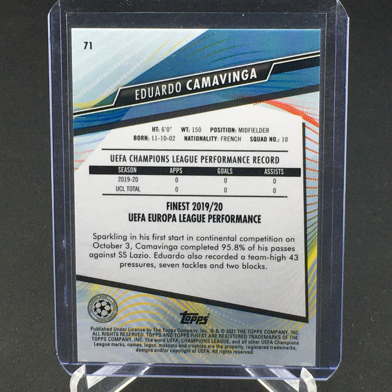 2021 TOPPS FINEST UEFA CHAMPION'S LEAGUE - E. CAMAVINGA -
