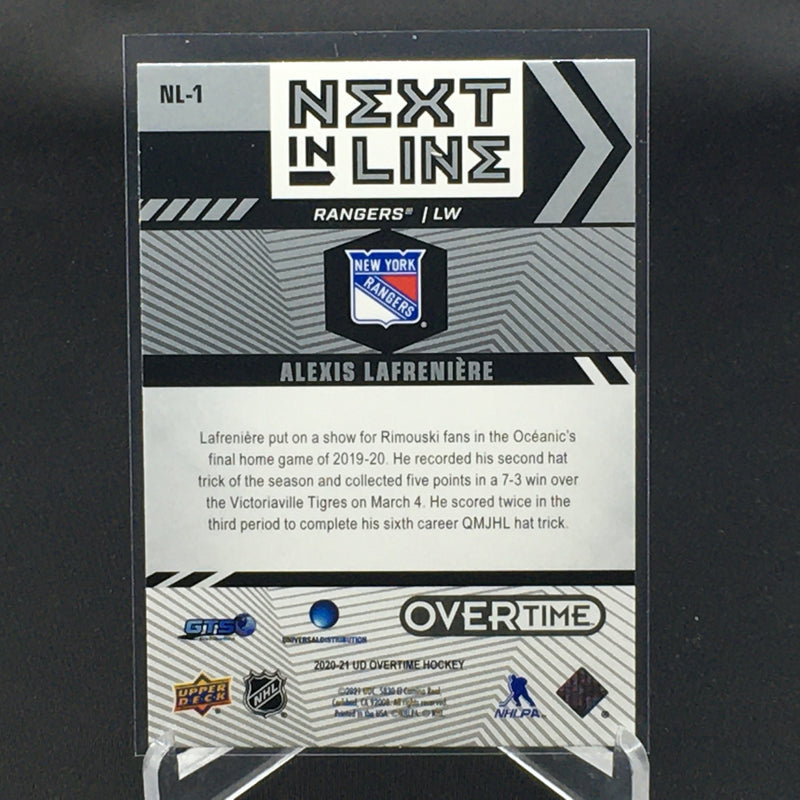 2020 UPPER DECK OVERTIME - NEXT IN LINE - A. LAFRENIERE -