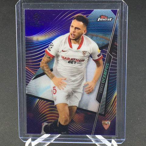 2021 TOPPS FINEST UEFA CHAMPION'S LEAGUE - PURPLE REFRACTOR -  L. OCAMPOS #80 - #'D/250
