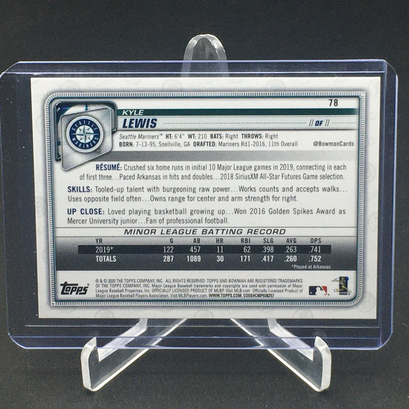 2020 TOPPS BOWMAN - K. LEWIS -