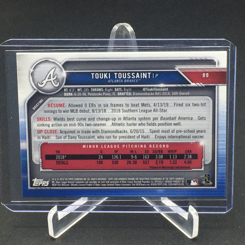 2019 TOPPS BOWMAN CHROME - T. TOUSSAINT -