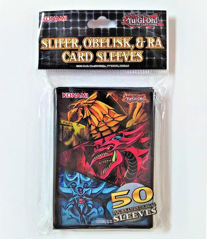 KONAMI YU-GI-OH! SLIFER, OBELISK, & RA ART SLEEVES 50 PACK