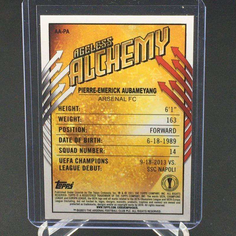 2021 TOPPS MERLIN UEFA EUROPA LEAGUE - AGELESS ALCHEMY - P. AUBAMEYANG -