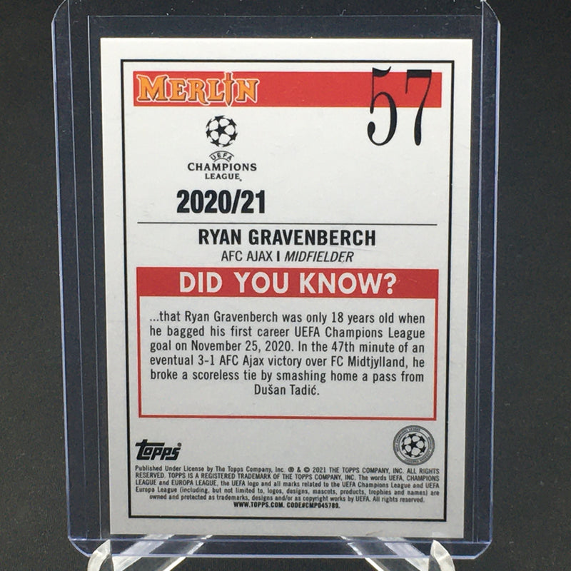 2020 TOPPS MERLIN UEFA CHAMPION'S LEAGUE - R. GRAVENBERCH -