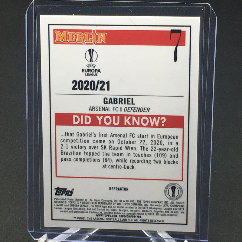 2020 TOPPS MERLIN UEFA EUROPA LEAGUE - REFRACTOR - GABRIEL -