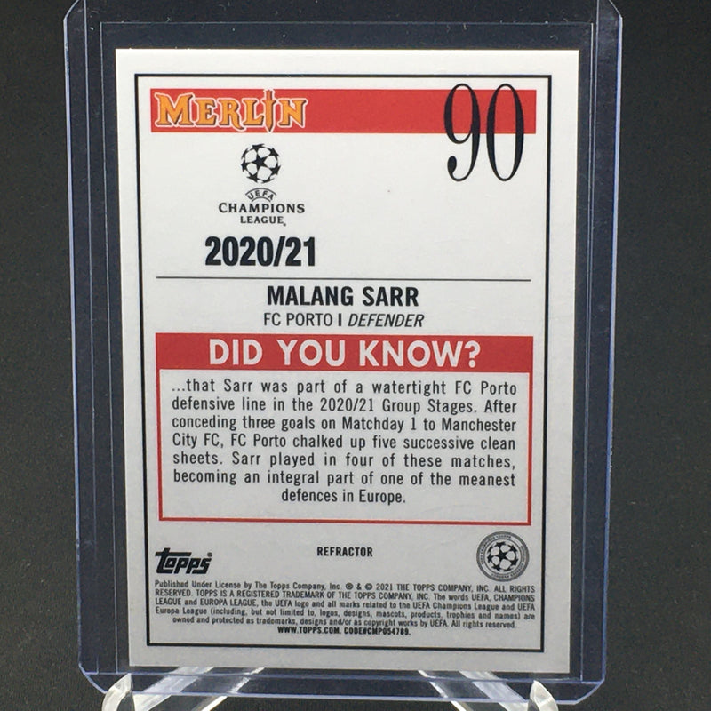 2020 TOPPS MERLIN UEFA CHAMPION'S LEAGUE - REFRACTOR - M. SARR -