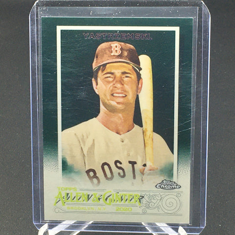 2020 TOPPS ALLEN & GINTER CHROME - GREEN REFRACTOR - C. YASTRZEMSKI - #25 - #'D/99