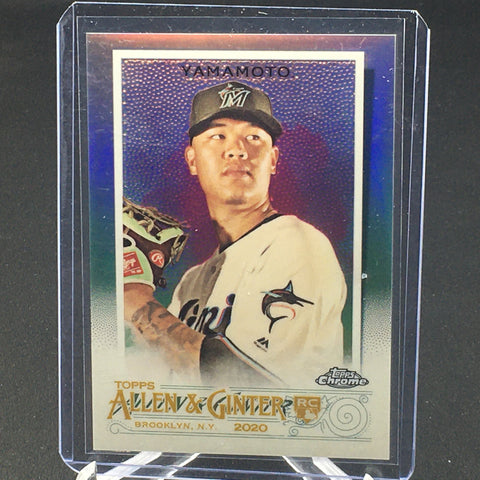 2020 TOPPS CHROME - ALLEN & GINTER  - SILVER - J. YAMAMOTO - #229 - RC