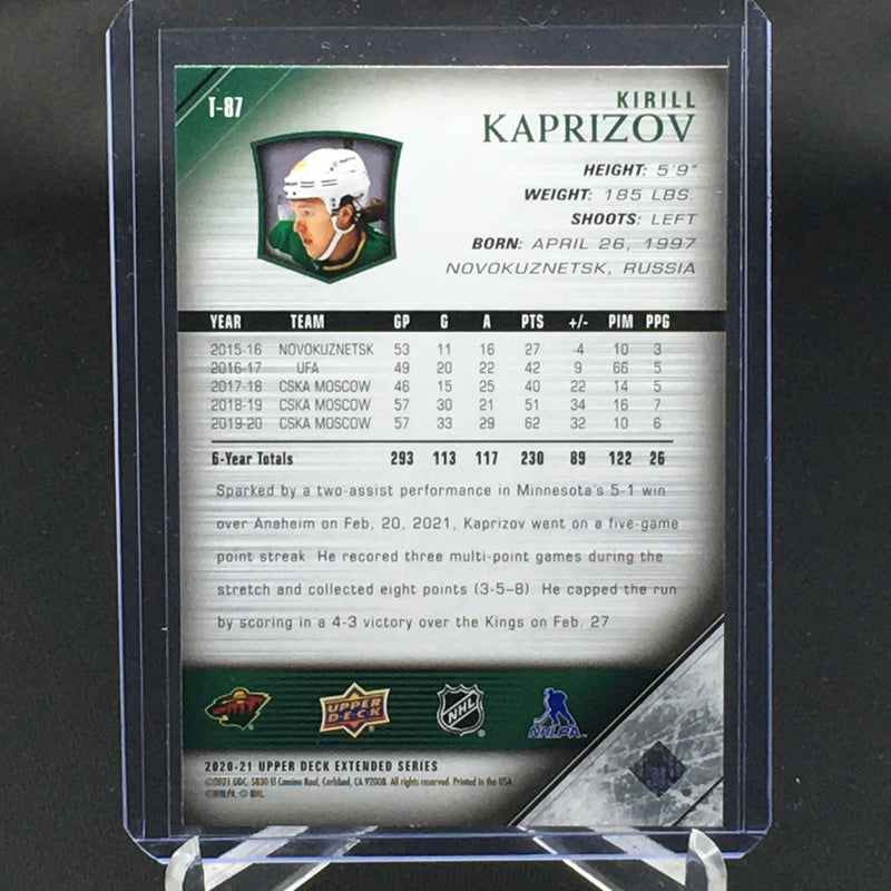 2020 UPPER DECK EXTENDED SERIES - 05-06 TRIBUTE YOUNG GUNS - K. KAPRIZOV -