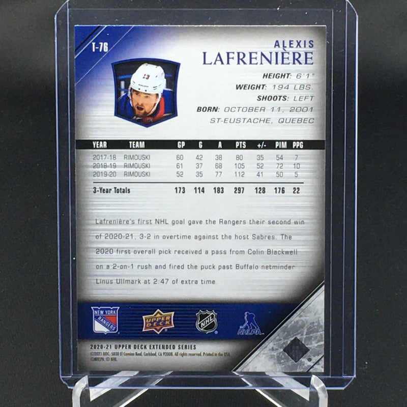 2020 UPPER DECK EXTENDED SERIES - 05-06 TRIBUTE YOUNG GUNS - A. LAFRENIERE -