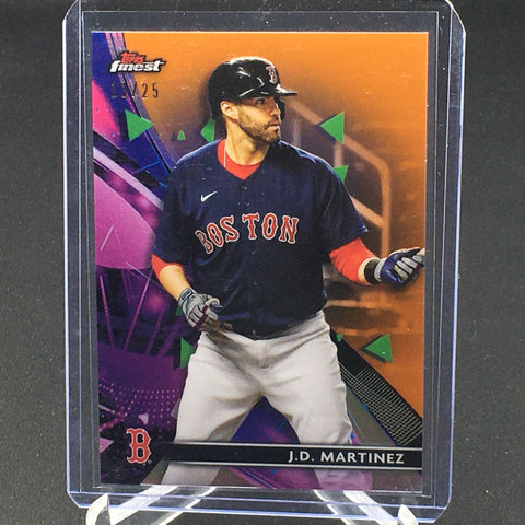 2021 TOPPS FINEST - ORANGE REFRACTOR - J.D. MARTINEZ - #48 - #'D/25