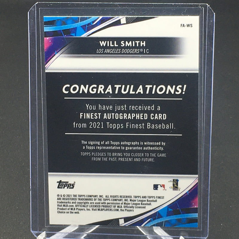 2021 TOPPS FINEST - BLUE REFRACTOR - W. SMITH - #FA-WS - #'D/150 - AUTOGRAPH