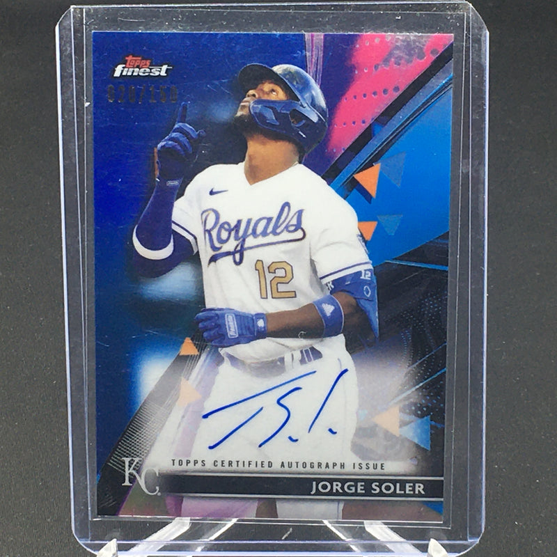 2021 TOPPS FINEST - BLUE REFRACTOR - J. SOLER - #FA-JSO - #'D/150 - AUTOGRAPH