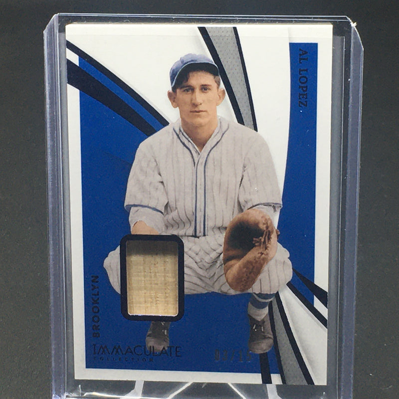 2021 PANINI IMMACULATE COLLECTION - A. LOPEZ - #61 - #'D/15 - BAT RELIC