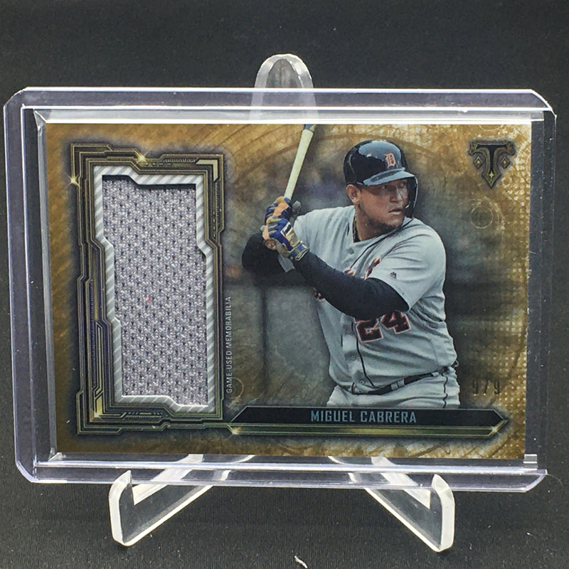 2020 TOPPS TRIPLE THREADS - M. CABRERA - #SJR-MCB - #'D/9 - JUMBO RELIC