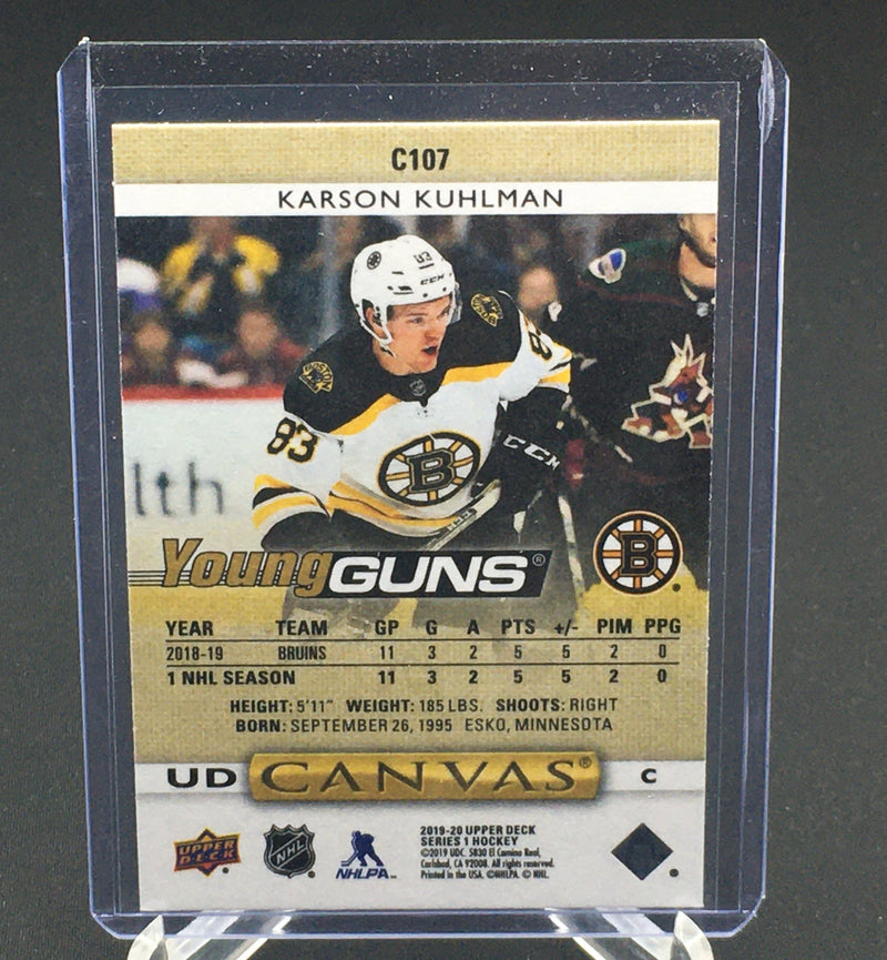 2019 UPPER DECK SERIES ONE - CANVAS - YOUNG GUNS - K. KUHLMAN -