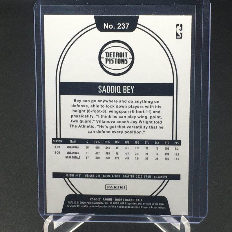 2020 PANINI HOOPS - S. BEY -