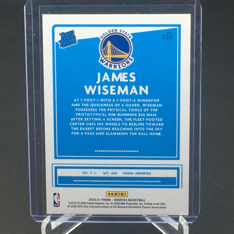2020 PANINI DONRUSS - RATED ROOKIE - J. WISEMAN -