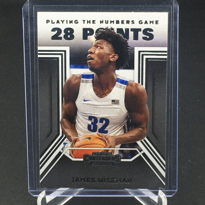 2020 PANINI CONTENDERS DRAFT PICKS - PLAYING THE NUMBERS GAME - J. WISEMAN -