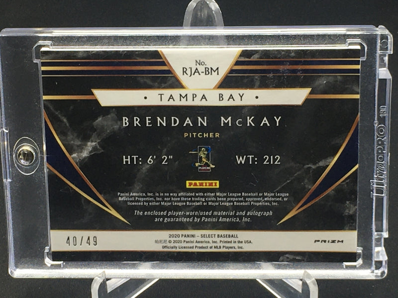 2020 PANINI SELECT - TRI COLOR PRIZM - B. McKAY - #RJA-BM - #'D/49 - RELIC - AUTOGRAPH - RC