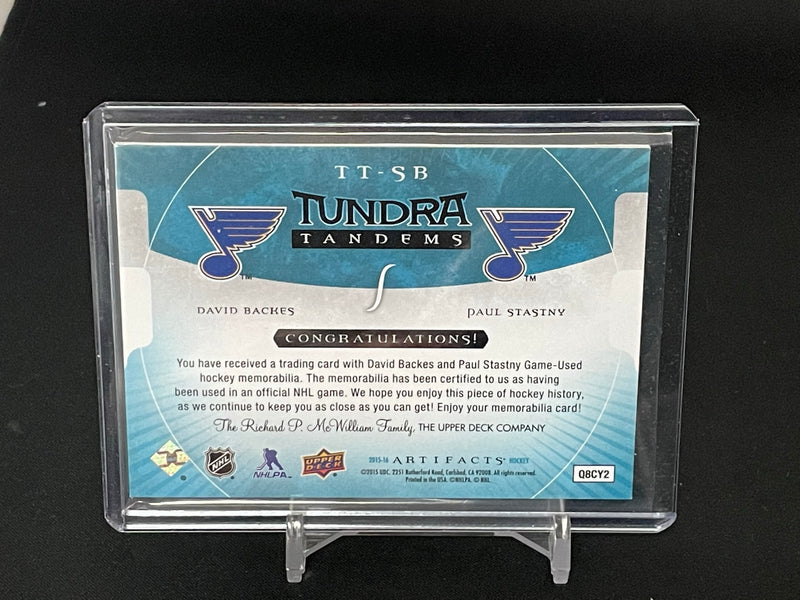 2015 UPPER DECK ARTIFACTS - TUNDRA TANDEMS - SINGLES - DUAL RELIC -