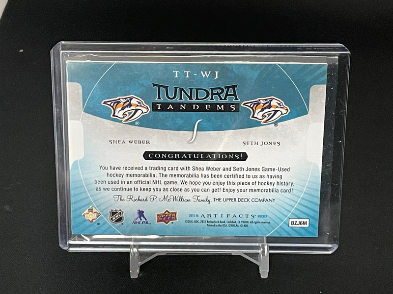 2015 UPPER DECK ARTIFACTS - TUNDRA TANDEMS - SINGLES - DUAL RELIC -