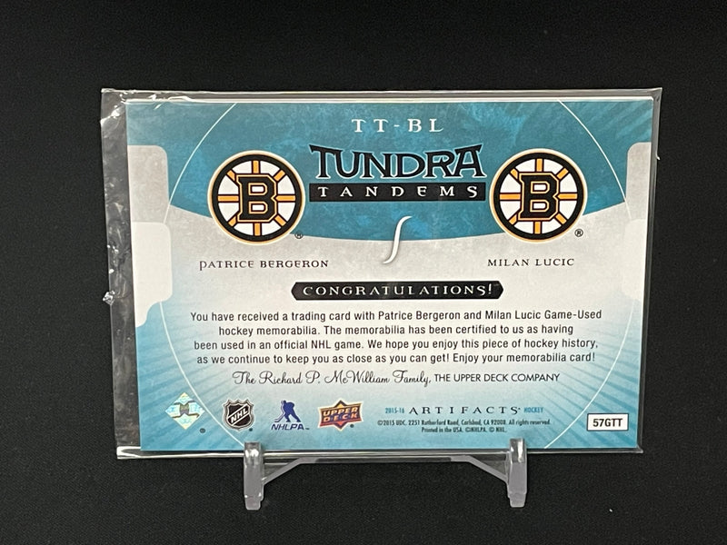 2015 UPPER DECK ARTIFACTS - TUNDRA TANDEMS - SINGLES - DUAL RELIC -