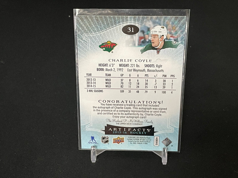 2015 UPPER DECK ARTIFACTS - BLACK - C. COYLE - #31 - #'D/5 - AUTOGRAPH