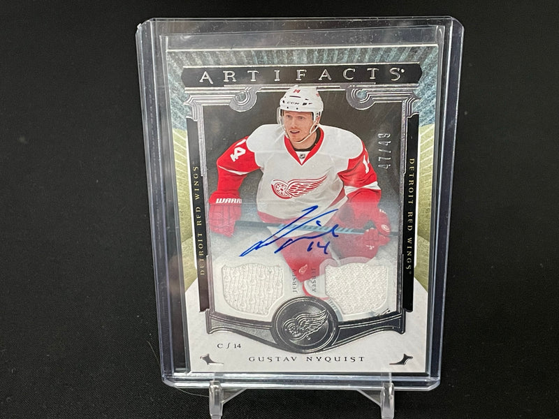 2015 UPPER DECK ARTIFACTS - G. NYQUIST - #33 - #'D/49 - DUAL RELIC - AUTOGRAPH